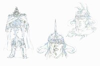 アニメ版「北斗の拳 イチゴ味」のラオウ設定画。 (c)武論尊・原哲夫/NSP 1983,(c)イチゴ味 2015
