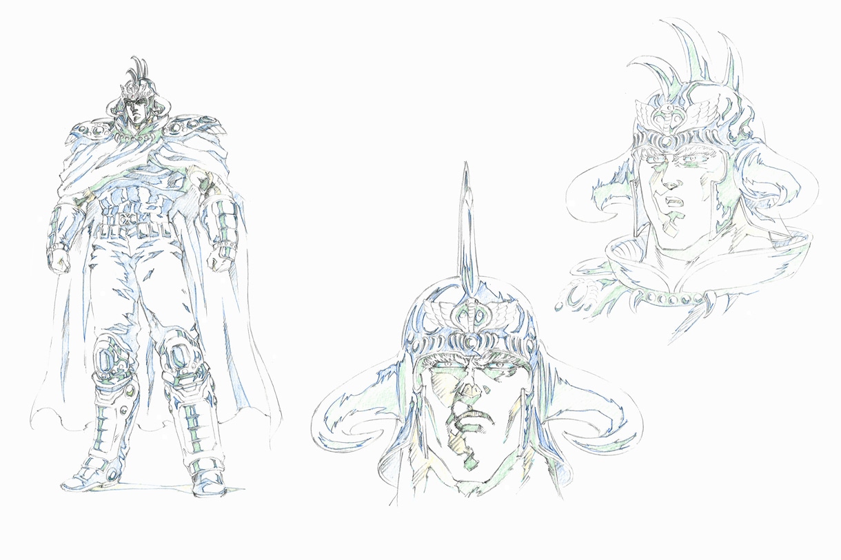アニメ版「北斗の拳 イチゴ味」のラオウ設定画。 (c)武論尊・原哲夫/NSP 1983,(c)イチゴ味 2015