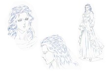 アニメ版「北斗の拳 イチゴ味」ユリアの設定画。 (c)武論尊・原哲夫/NSP 1983,(c)イチゴ味 2015