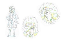 アニメ版「北斗の拳 イチゴ味」バットの設定画。 (c)武論尊・原哲夫/NSP 1983,(c)イチゴ味 2015