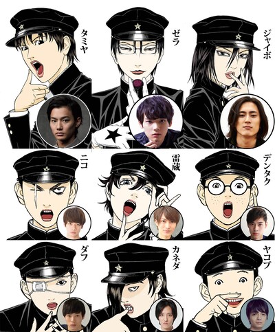 映画「ライチ☆光クラブ」のキャスト陣。