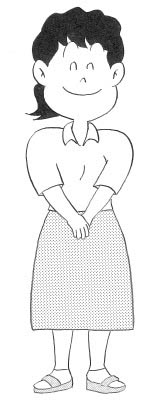 みち子のイラストカット。(c)やまさき十三・北見けんいち／小学館