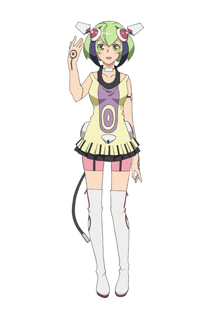 百合崎ミラ（CV：上田麗奈）の設定画。