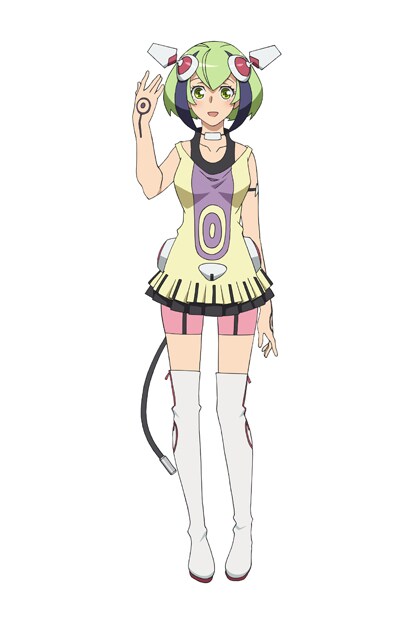 百合崎ミラ（CV：上田麗奈）の設定画。