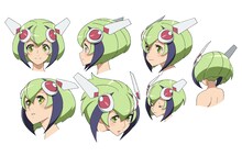 百合崎ミラ（CV：上田麗奈）の設定画。