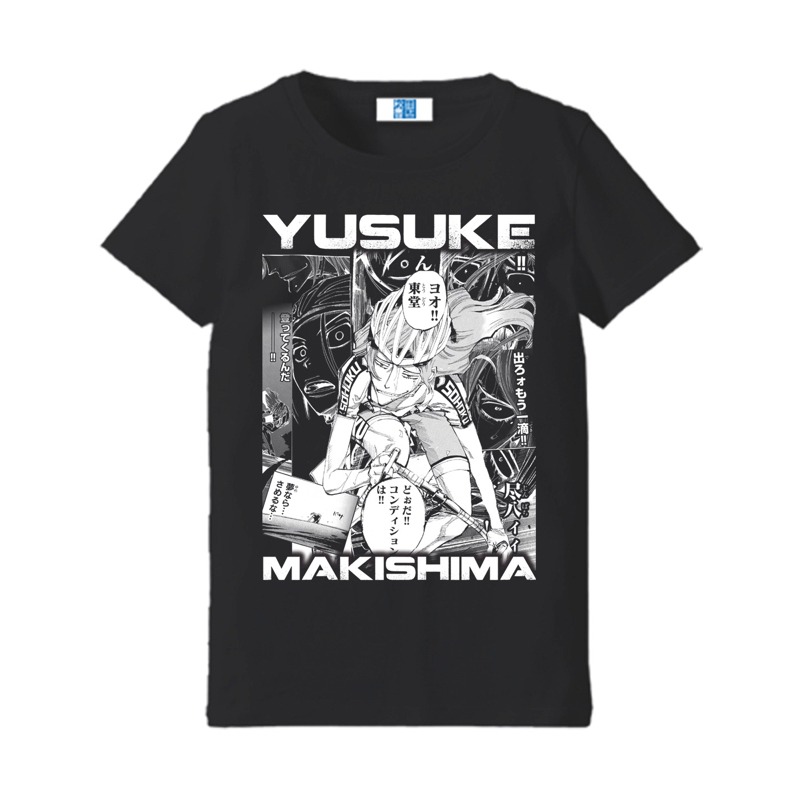 「弱虫ペダル インパクトシーン Tシャツ Special Lady's Type/巻島裕介」のブラック。