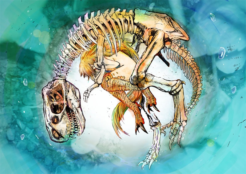 太古の生物と闘う科学フィクション「ディノ・サピエンス」、ヤンマガで開幕