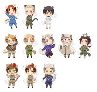 「ヘタリア The World Twinkle in ナンジャタウン」にて使用されるキャラクターのイラスト。