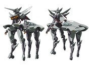 主人公・人吉爾朗が乗り込む万能マシーン「エクウス」の設定画。