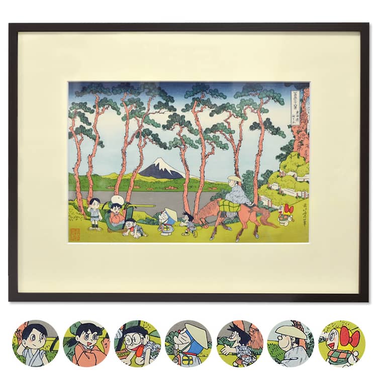 ドラえもんin富嶽三十六景！葛飾北斎コラボの浮世絵木版画、200枚限定 