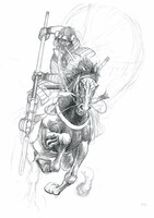 「幻の花 白山宣之傑作集」に収録される予定の未発表のスケッチ。