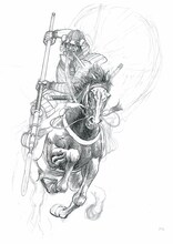 「幻の花 白山宣之傑作集」に収録される予定の未発表のスケッチ。