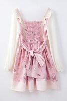 「クッキーリボンワンピース」のピンク。