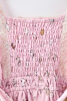 「クッキーリボンワンピース」のピンク。