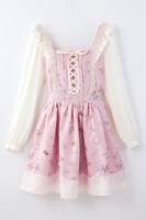 「クッキーリボンワンピース」のピンク。