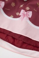 「クッキーリボンワンピース」のボルドー。