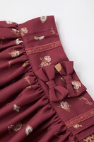 「クッキーリボンスカート」のボルドー。