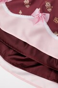 「クッキーリボンスカート」のボルドー。