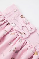 「クッキーリボンスカート」のピンク。