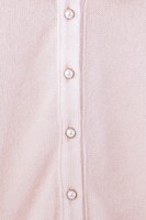 「襟付きカーディガン」のピンク。