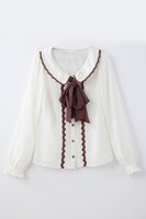 「トップス＆ジャンパースカートセット」のブラウン。