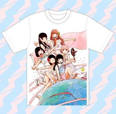 全国のヴィレッジヴァンガードにて限定販売される「でんぱ組.inc×浅野いにおTシャツ」。