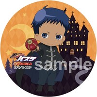 「むっくんのお菓子選び」で景品としてプレゼントされる缶バッジの1種。