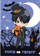 「むっくんのお菓子選び」で景品としてプレゼントされる、2枚組A5クリアファイルの1種。