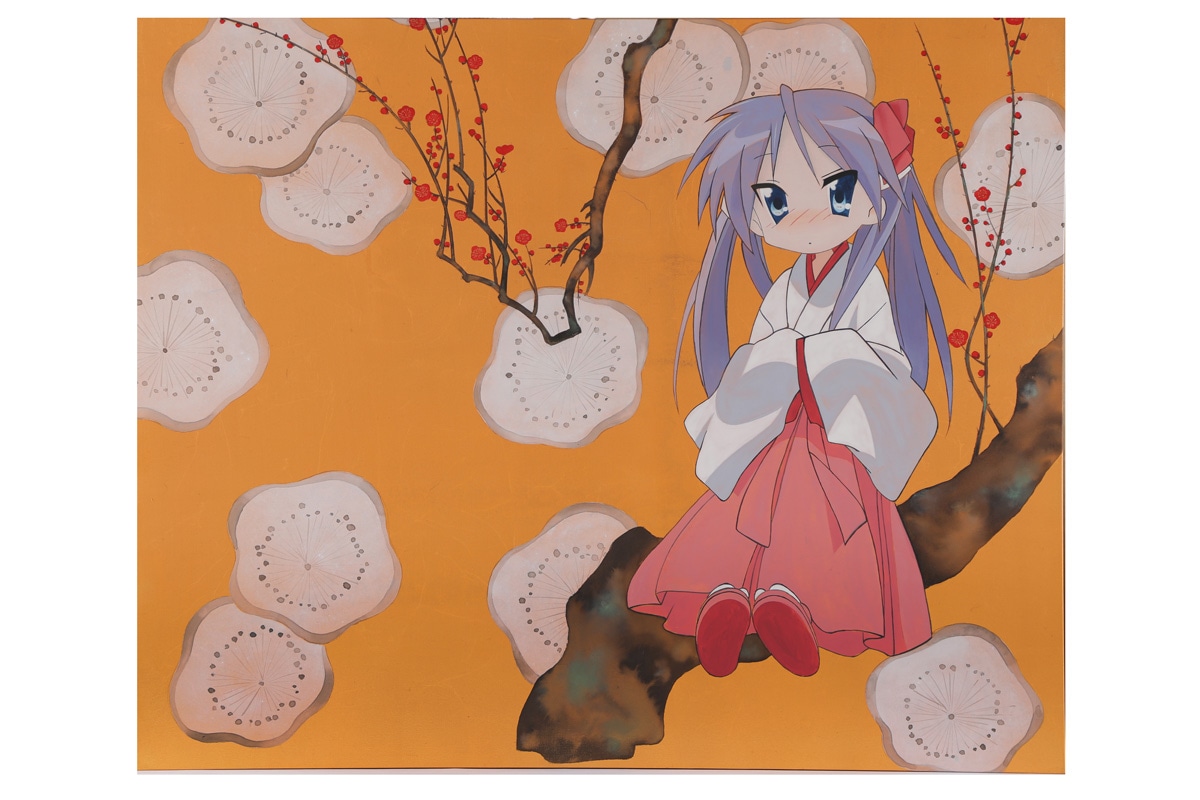 「らき☆すた 柊かがみと紅梅白梅図」作・平尾務 art direction 山田晋也（豊和堂）(c)美水かがみ/KADOKAWA
