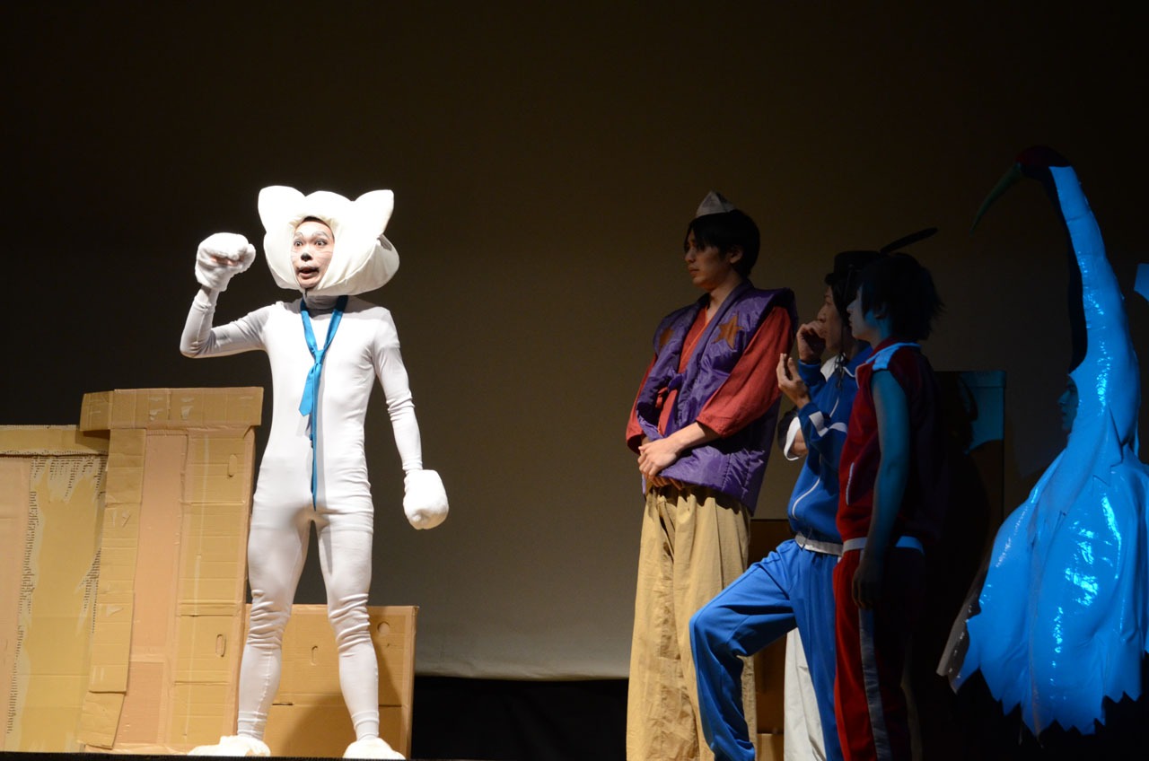 「増田こうすけ劇場 ギャグマンガ日和」公開稽古の様子。