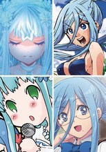 （左上から時計回りに）Ark Performance、TALI、瀬田ヒナコ、山村響がそれぞれ描き下ろしたピンナップの一部。