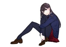 オダトモヒト「古見さんはコミュ症です。」のイラストカット。