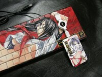 「一騎当千」キーボードとマウスのセット。絵柄は「関羽雲長ver」。