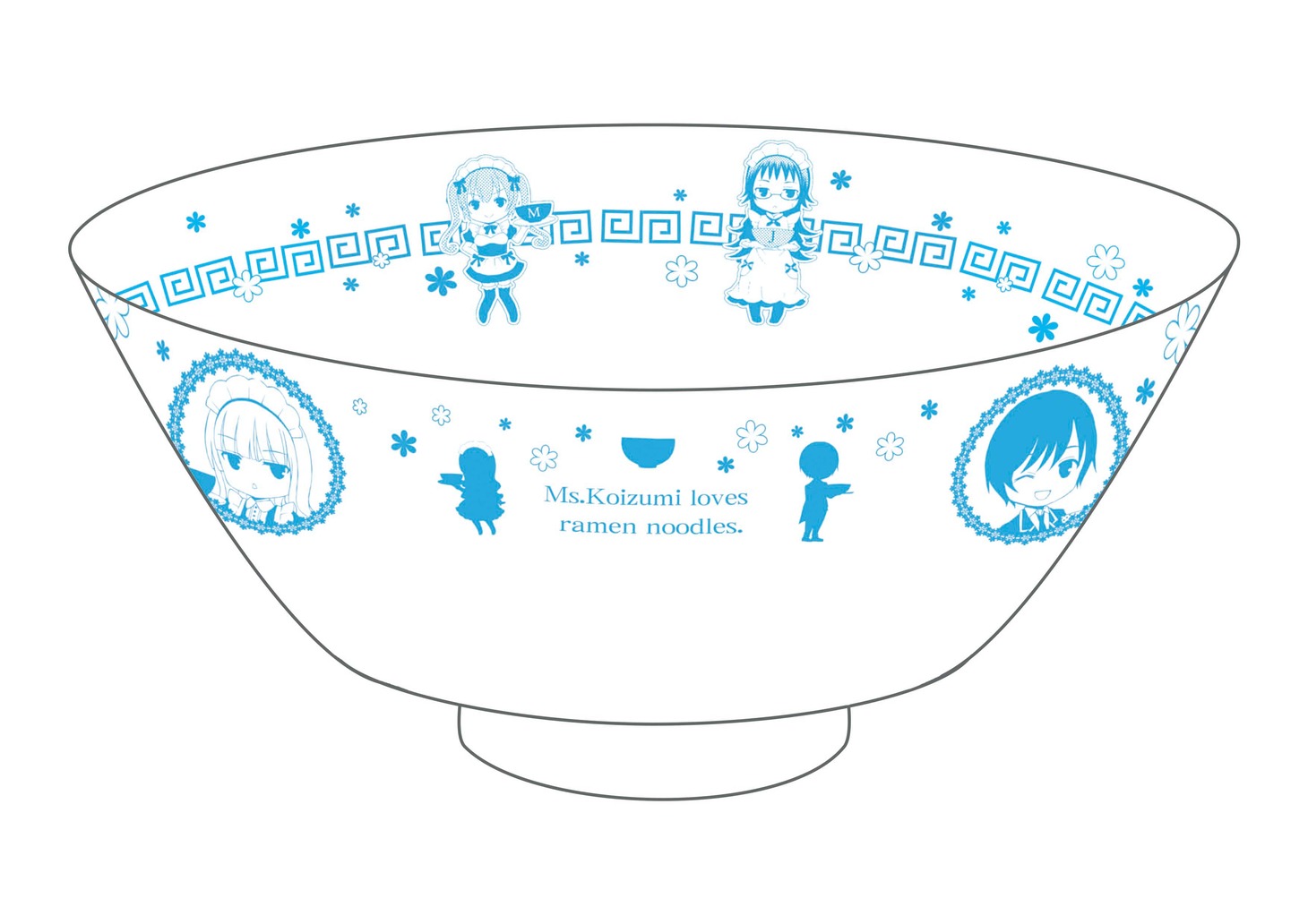 「ラーメン大好き小泉さん」3巻のゲーマーズ限定版に付いてくるどんぶりイメージ。