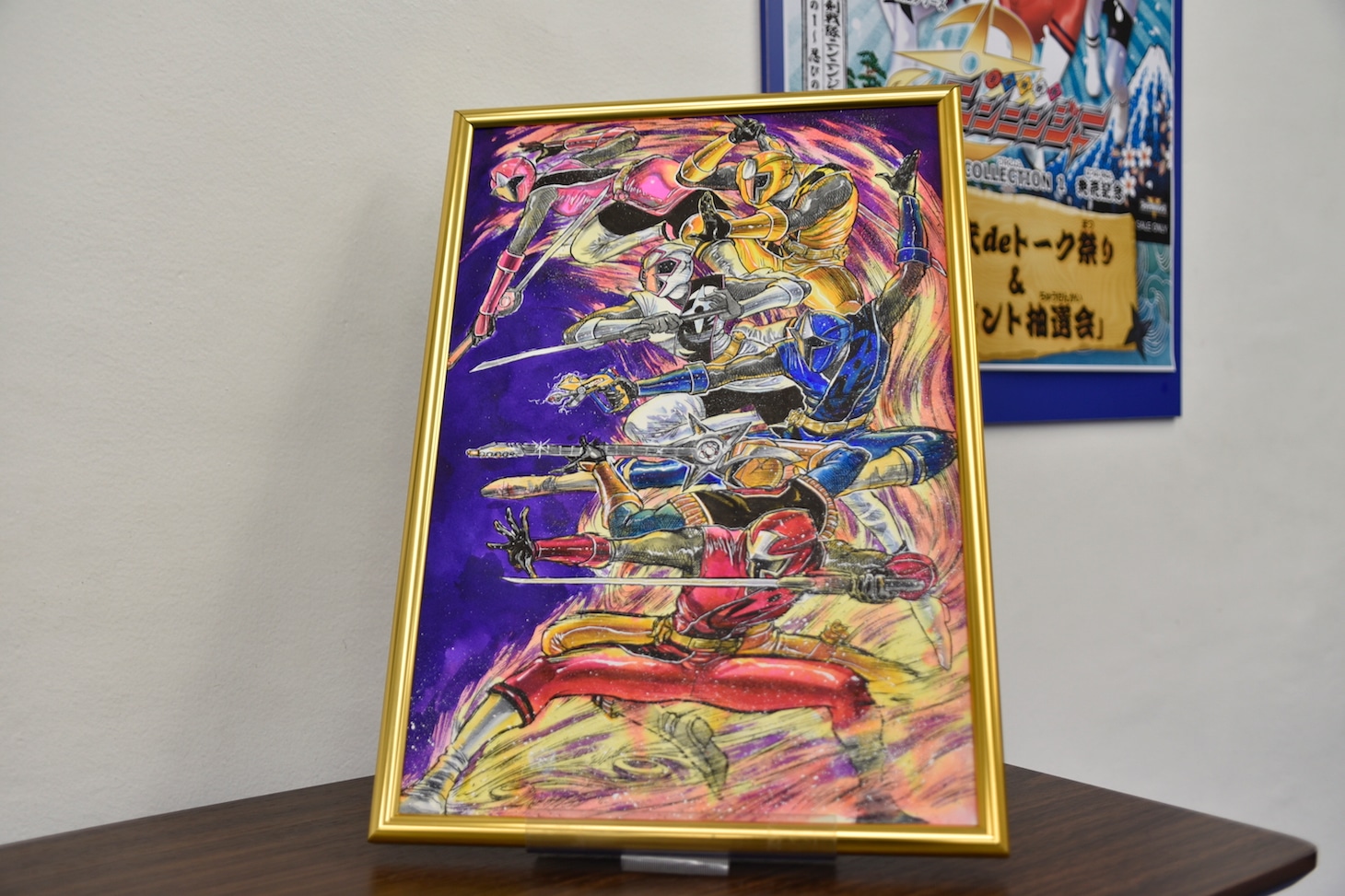 藤田和日郎による「手裏剣戦隊ニンニンジャーBlu-ray COLLECTION1」ブックレット表紙イラストの原画。