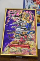 藤田和日郎による「手裏剣戦隊ニンニンジャーBlu-ray COLLECTION1」ブックレット表紙イラストの原画。