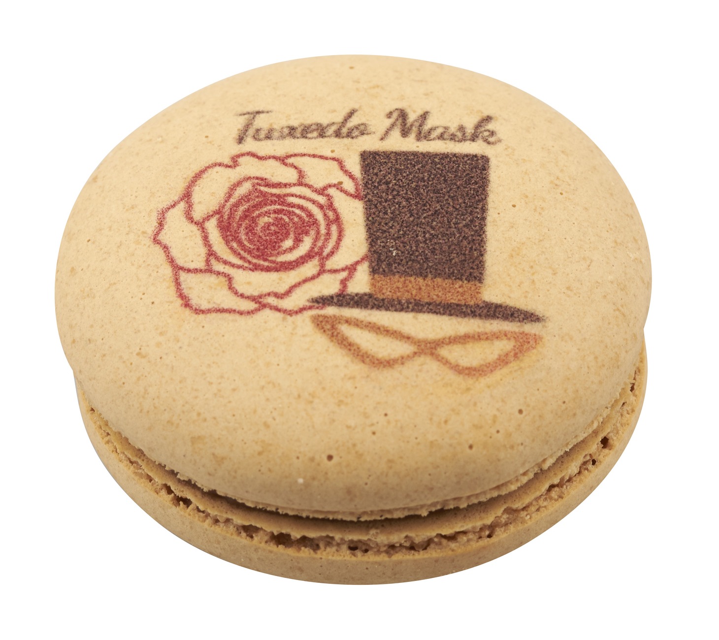 「タキシード仮面」柄のマカロン。