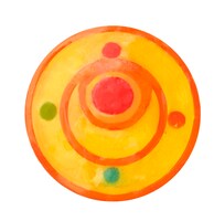 「変身ブローチ」柄のキャンディ。パイナップル味。