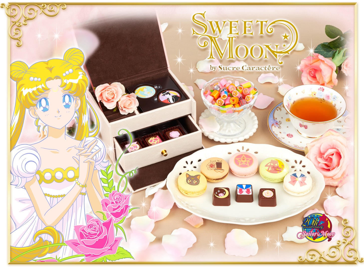 キャラクタースイーツブランド「Sucre Caractere」の第1弾「SWEET MOON」シリーズのビジュアル。