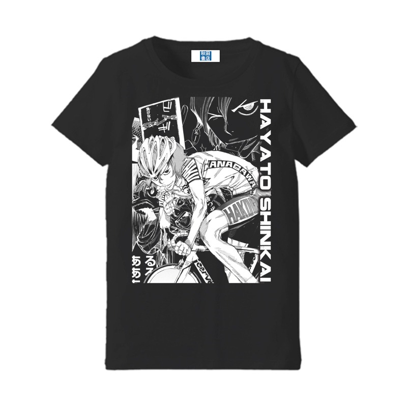 「弱虫ペダル インパクトシーン Tシャツ Special Lady's Type / 新開隼人」ブラック