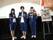 (左から)ミカサ役の石川由依、エレン役の梶裕貴、アルミン役の井上麻里奈。