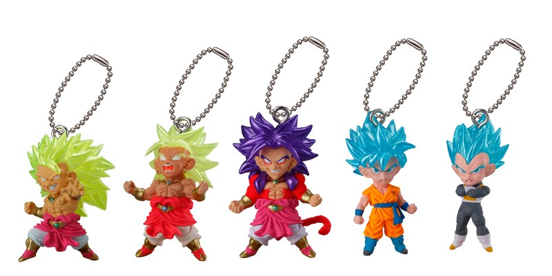 「ドラゴンボール超 アルティメットディフォルメマスコット THE BEST 11」のラインナップ。