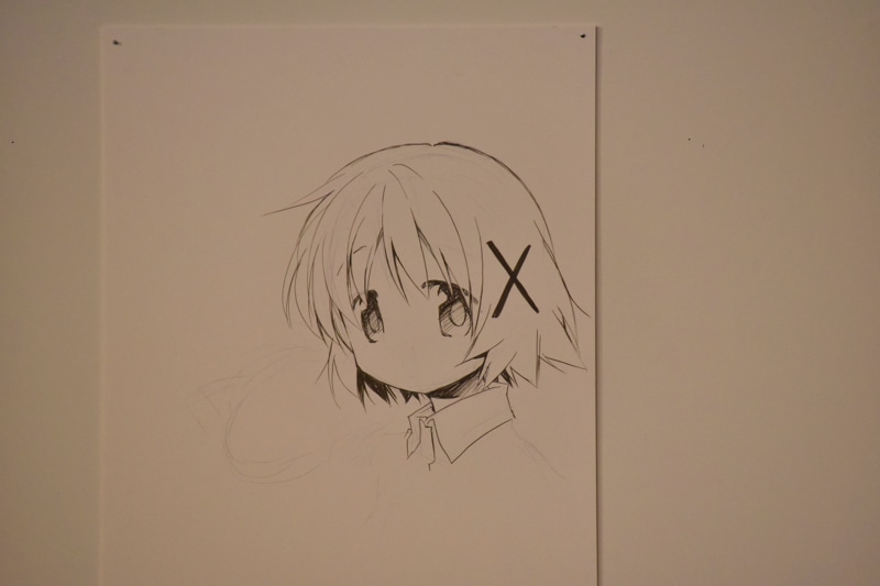 ライブドローイング中のイラスト。(c)蒼樹うめ/芳文社 (c)Magica Quartet / Aniplex・Madoka Movie Project Rebellion
