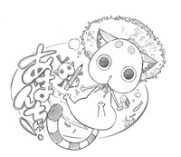 伊東葉子（キャラクターデザイン）によるイラスト。