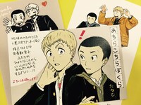 「あちらこちらぼくら」の公式Twitterにて実施されているプレゼント企画に参加すると、抽選で10名にPOPとイラストカードが進呈される。