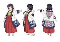 TVアニメ「くまみこ」より、雨宿まちの設定画。