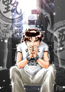 「金田一少年の事件簿」のイラスト。