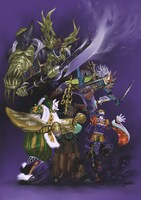 皆川亮二が描いた牙鬼軍団。