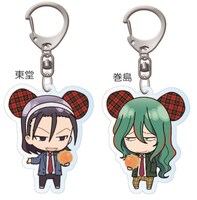 「シークレットアクリルキーホルダー」の東堂尽八と巻島裕介。