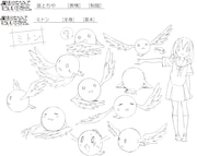 葉波ゆずかを魔法少女にした奇妙な生物・ミトンの設定画。